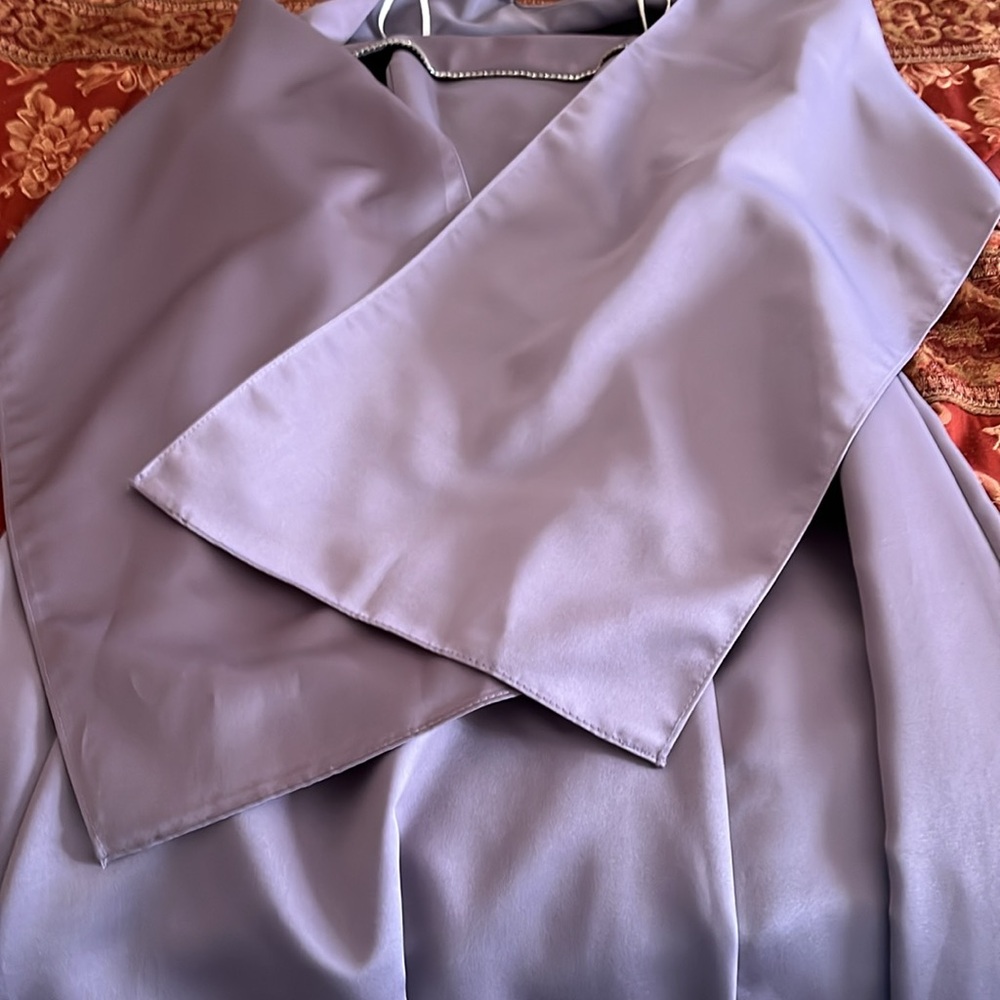 Women’s/teen Dave & Johnny long lilac formal gown size 9-10 petite strapless sha - Picture 6 of 6